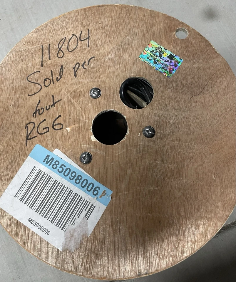 Southwire RG6 Coaxial Cable Spool - Dual Shield CATV 18 AWG - ~400ft Left - Used - Image 2 of 4