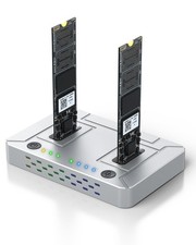 M.2 NVMe SATA SSD Cloner : CR220 Dual-Bay Offline Clone M.2 Duplicator, Tool-...