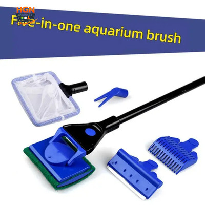 EW Aquarium Glas Reinigungsbürste Aquarium Werkzeug Angeln Wassergras Clip Algen