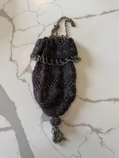 Antique Cut Steel Beaded Edwardian Flapper Bag