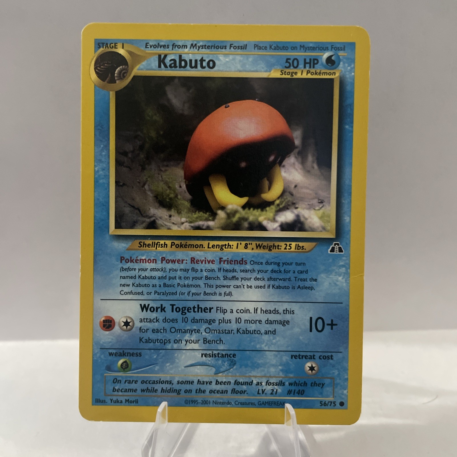 Pokemon TCG Kabuto Neo Discovery 56/75 Unlimited Regular Common Card
