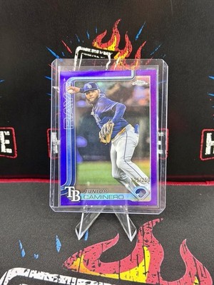 2025 Topps Chrome Update Junior Caminero Purple Refractor /250 #USC109