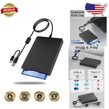 Plug  Play USB Floppy Disk Drive 3.5" External 1.44MB for Mac/PC