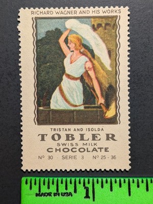 Vintage Richard Wagner Theater Opera Tobler Chocolate Poster Stamp