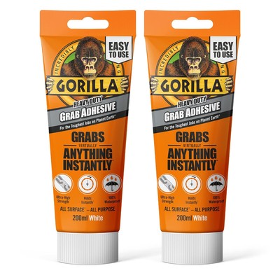 Gorilla Glue - Grab Adhesive - Heavy Duty All Multi-Purpose - 80ml x 2