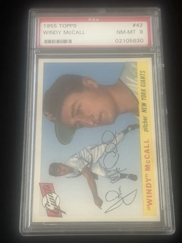 1955 Topps #42 Windy McCall Psa8 NM-MT