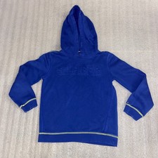 Tommy Hilfiger Young Boys Hoodie Sweater Blue Solid size L/G 12/14 Textured