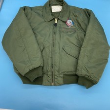 Vintage Pilot Flight USAF US Air Force Ultra Force Green Bomber Jacket Size XL