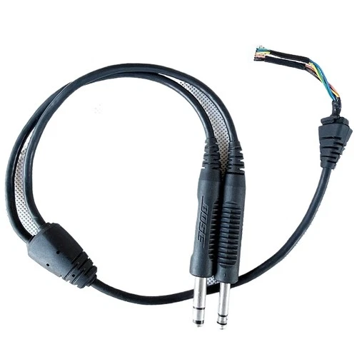 Genuine Bose A20 Aviation Headset Stereo Double Dual Plug Adapter Cable
