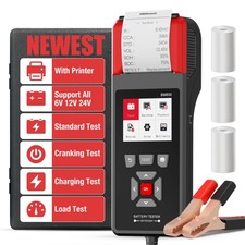 Car Battery Tester Printer 6V 12V 24V 100-2000CCA OBDResource