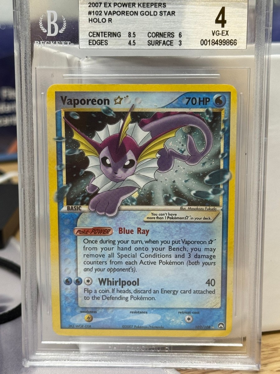 ポケモンカード シャワーズ ゴールドスター 英語版　Vaporeon star Vaporeon Star - Power Keepers - Pokemon - TCGplayer.com