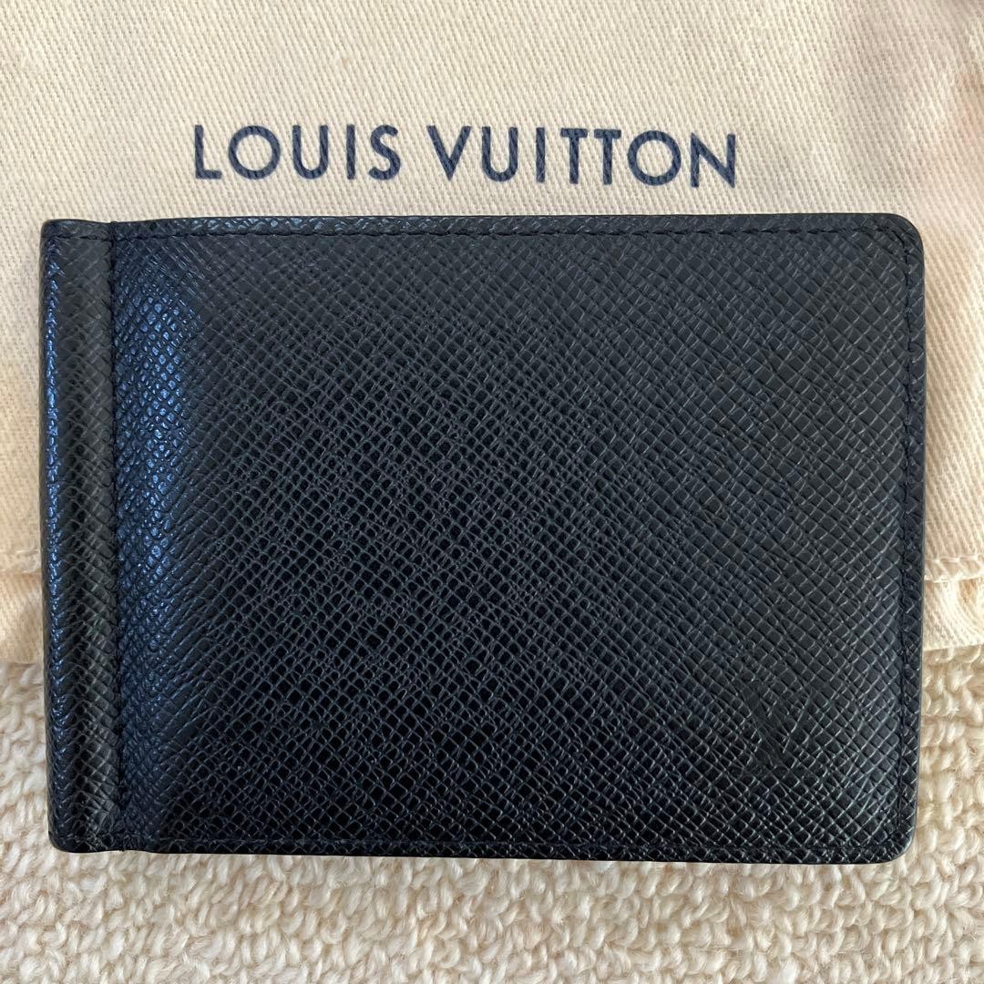 Louis Vuitton Taiga Portefeuille Pants Money Clip Black | eBay