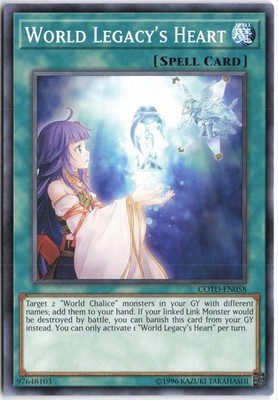 Yugioh - World Legacy's Heart COTD-EN058 Unlimited - Code of the Duelist
