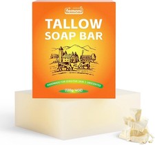 Beef Tallow Soap Bar - Natural and Organic Grass Fed Tallow Soap Unscented