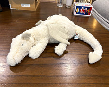 RETIRED Jellycat White Dragon Plush Stuffed Animal Soft Toy