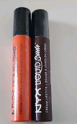 2  NYX Liquid Suede Cream Lipstick- LSCL05Orange/LSCL23 Club Hopper