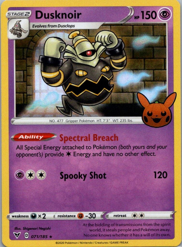 Pokemon TCG Dusknoir 71/185 Vivid Voltage Holo NM