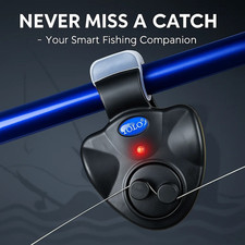 1pc Fishing Bite Alarm Electronic Buzzer Loud Siren Rod Clip Day Night Indicator