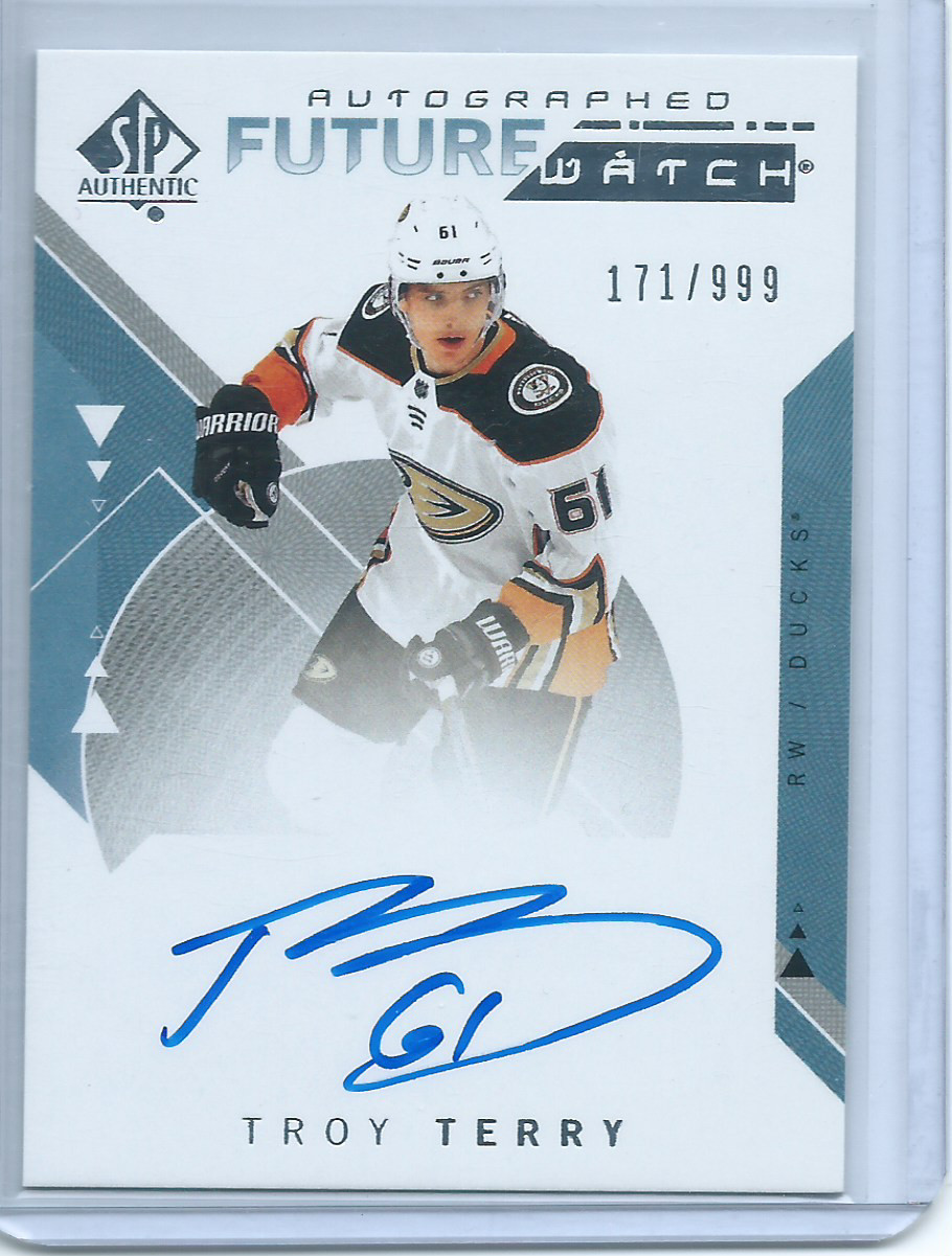 Troy Terry Future Watch Auto /999 2018-19 SP Authentic Hockey