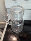 VTG Tumble Up Bedside Etched Water Carafe & Tumbler Cup Set Clear Glass Bed Side — photo 4