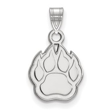 14k White Gold LogoArt Northern Illinois University Paw Small Pendant