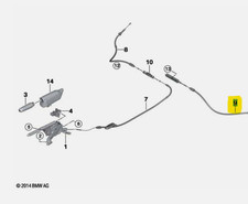 Neu Original MINI F56 F57 Handbremszug Bowdenzug Links N/S 34406852189