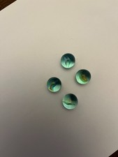 100 BLUE/GREEN GLASS MARBLES 16mm