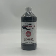 Dakins HALF STRENGTH Solution - Effective on MRSA & VRE 16oz Red __