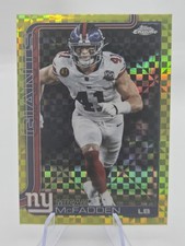 2025 Topps Chrome Micah McFadden #232 Yellow X-Fractor Giants 