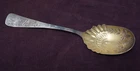 Antique Sterling Silver SUGAR SPOON Scalloped GOLD wash TOWLE 24g 6''