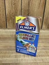 Elmer's Metallic 4pc Slime Kit Kids Activity - Pink and Teal New