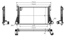 Ladeluftkühler MTR 13054499 für VW GOLF 7 5G1 BQ1 BE1 BE2 PASSAT B8 3G2 CB2 3G5