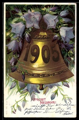 Year 1905 on a Bell, Prose New Year!, Postcard 1904 
