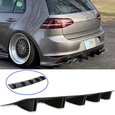 Rear Diffuser Shark Fin Bumper Lip Splitter Spoiler Carbon For VW Golf MK7.5 GTI