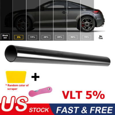 PreCut Window Film 5% VLT Limo Black Tint for Ford Mustang Coupe ONLY 79-1993