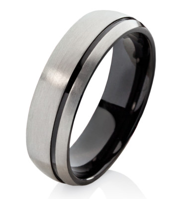 Verlobungsring Ehering Damenring oder Herrenring aus Titan mit Lasergravur H137E