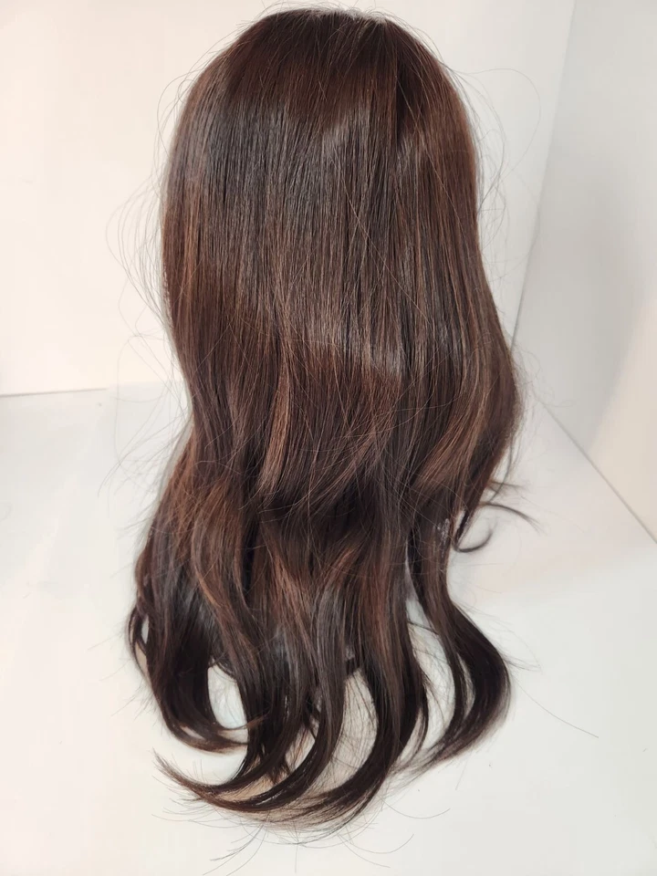 LOTE DE 2 Pelucas Frontales de Encaje Recto Largo Natural 23" con Pelo de Bebé para Mujer Negras  Foto 4 de 4