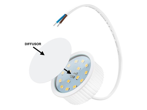 Tevea Led Aufbauspot Deckenleuchte | Led Modul IP44 5W 230V | auch fürs Bad - Bild 6 von 26