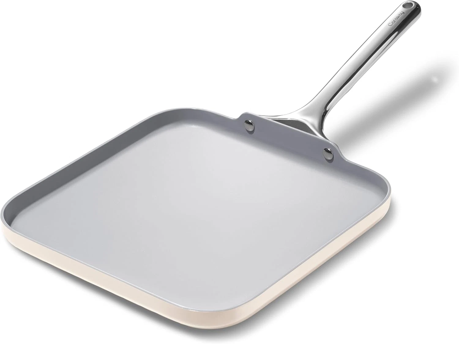 11” Non-Stick Square Griddle Pan - Oven Safe, PTFE & PFOA Free, Cream