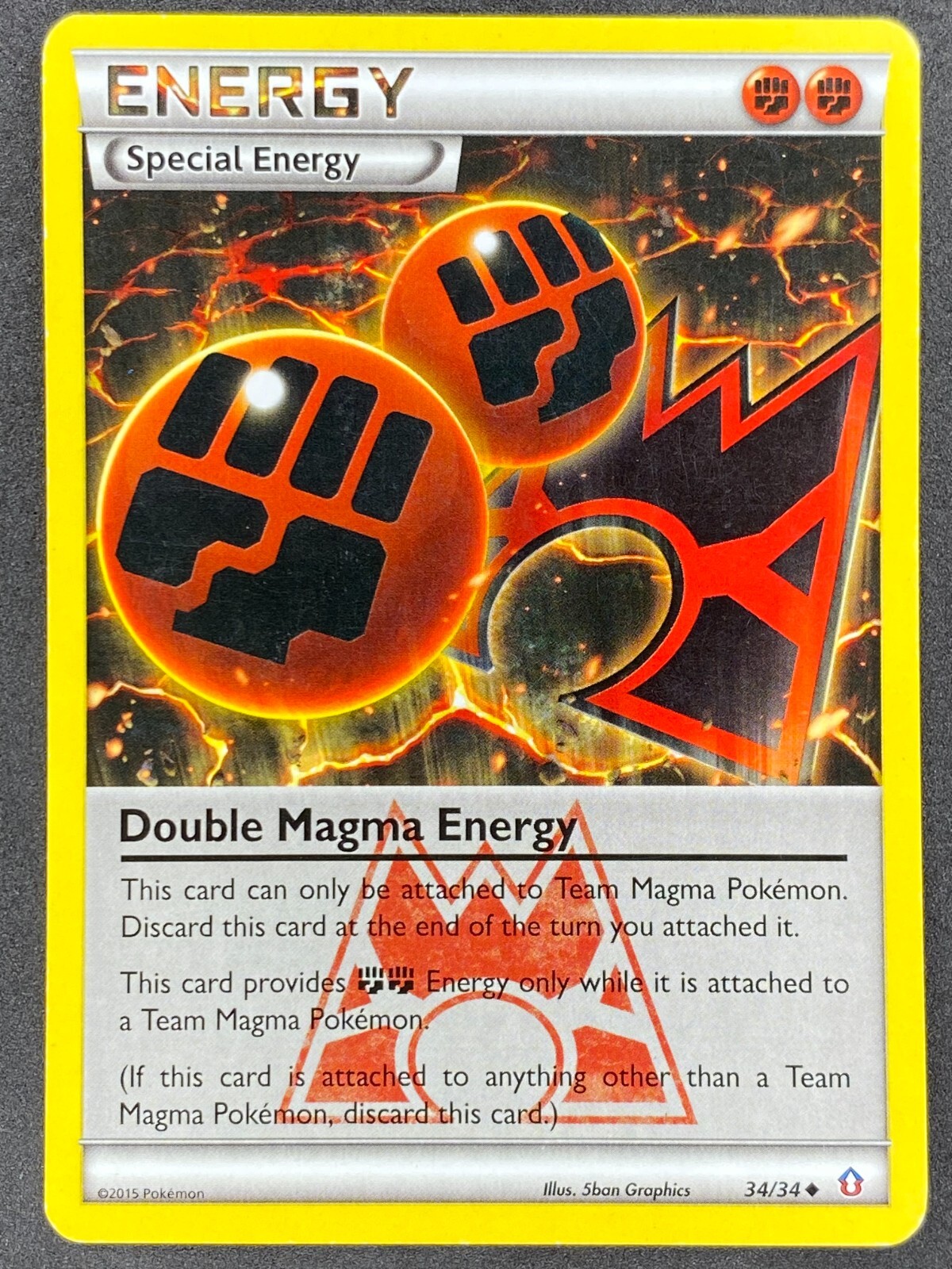 Pokémon Double Magma Energy 34/34 DCR Double Crisis LP/NM