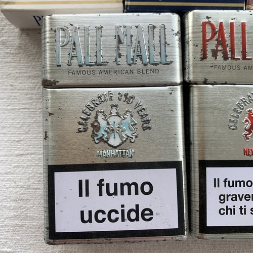 Lotto 7 Pacchetti Sigarette Vuoti PALL MALL Vintage Retro Anni 90/2000 #23 - Foto 8 di 8