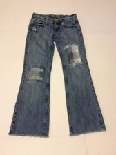 MISS ME Jeans Size 26 Boot Cut Patchwork Cool Detailing