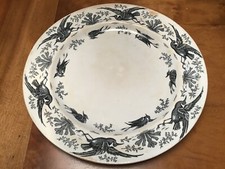 Wedgwood Teller Heron Keramik Transferware viktorianisch aesthetic movement