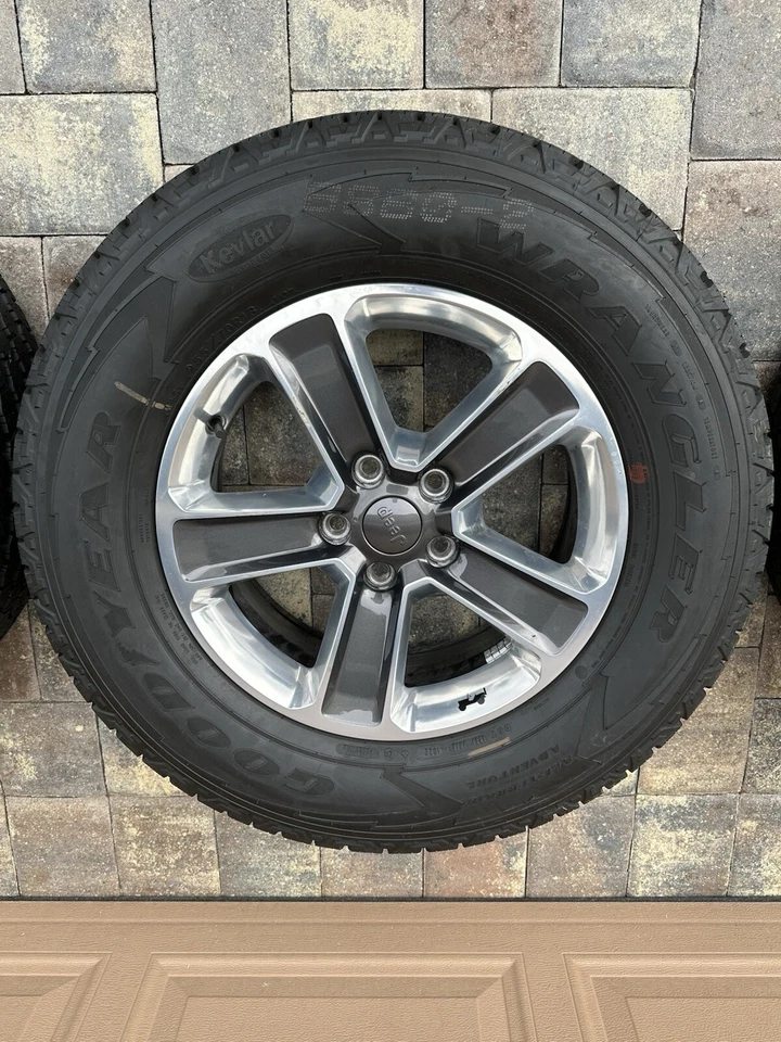 Factory Jeep Wrangler Wheel Goodyear Tire OEM 18 Inch Genuine 6BZ41TRMAA 9221 - Image 3 of 4