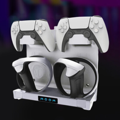 Controller Charging Cradle With Display Light Charging Dock Stand for PS VR2 PS5