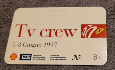 Pass TV Crew Ferrari 50th Years 5-8 Giugno 1997 - 1180/97  -  No Brochure