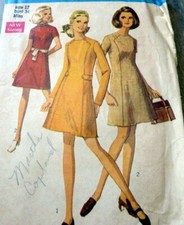 LOVELY VTG 1960s DRESS Sewing Pattern 12/34