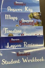 America The Beautiful Bundle - Maps, Timeline, Answer Key Lesson Review Workbook