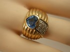 edler Ring mit Saphirherz Ceylon blau Gold 750