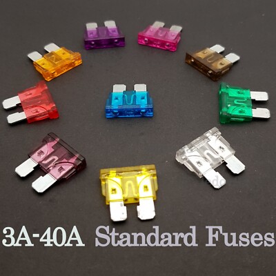 Spaten Sicherungen Standard Sicherung 3A 5A 7,5A 10A 15A 20A 25A 30A 35A 40A ATO Fahrrad Auto 